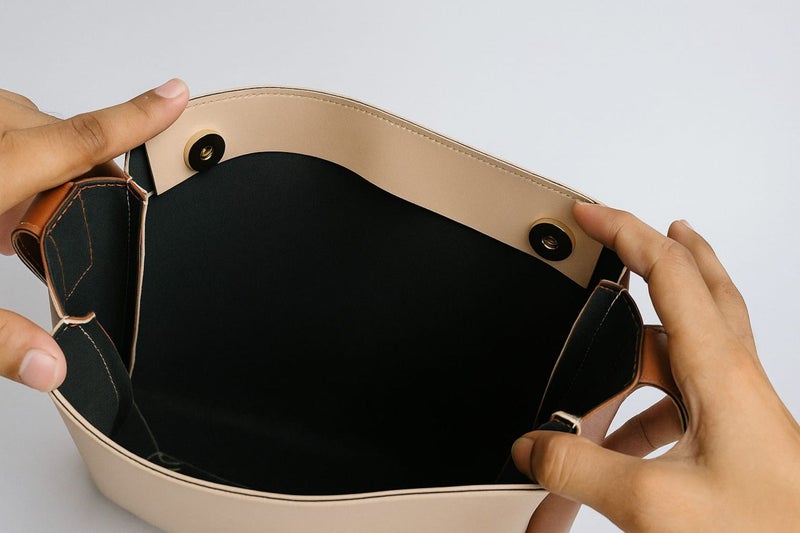 Osman Women Tan and Beige Tote - Image 3